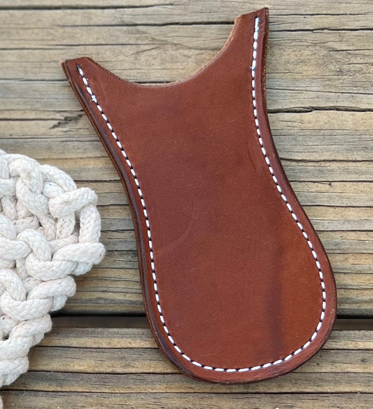 Cast Iron Skillet Handle Cover (Qty 1): Full Grain Leather Cast Iron Skillet Handle Cover