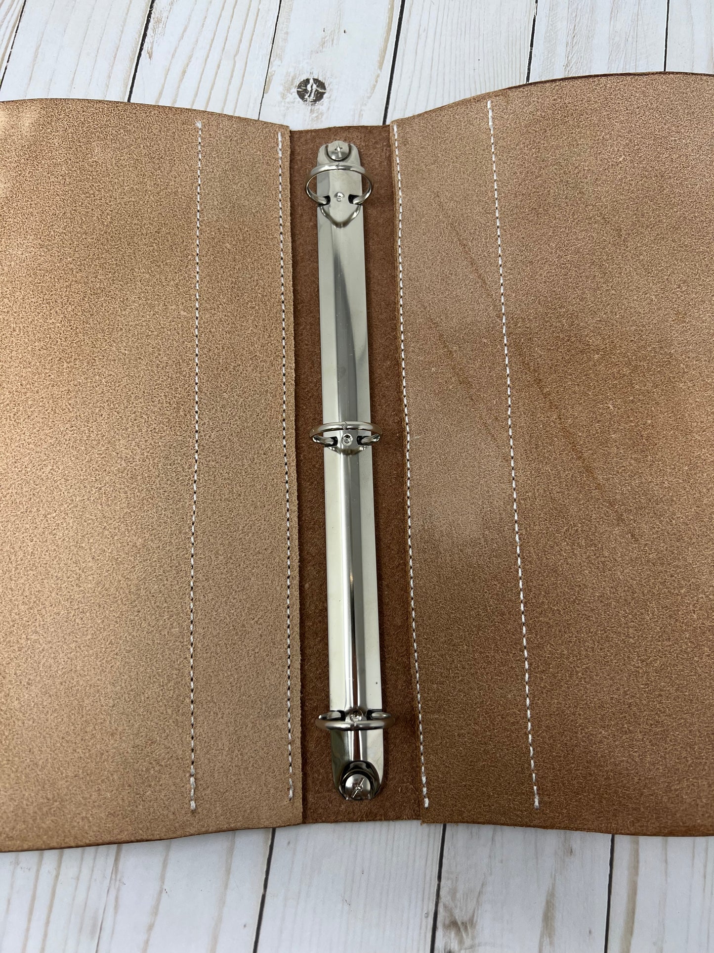 Full grain Leather 1” binder, 3 ring binder, BIG