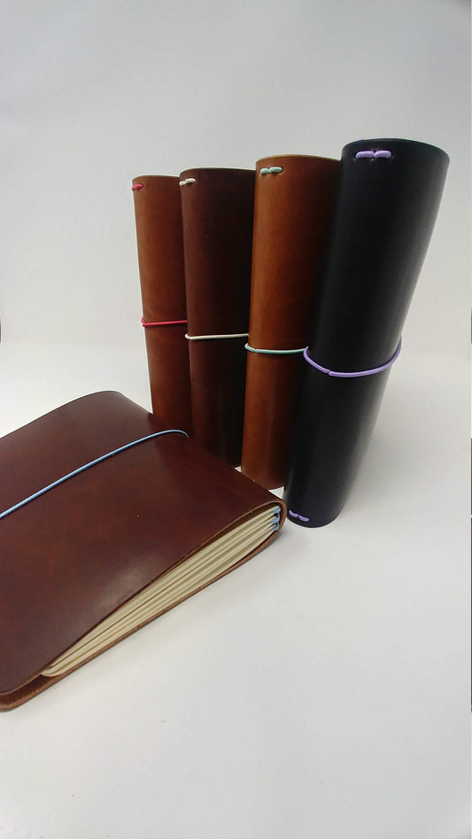 A5 *Pick Your Finish*Full Grain Leather Journal Cover Traveler's Notebook, Varieties Available! Inserts NOT Included