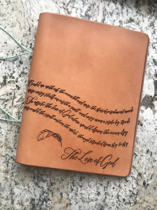 Leather Journal, Veg Tanned Leather Notebook, Composition Cover, Moleskine XL Cover