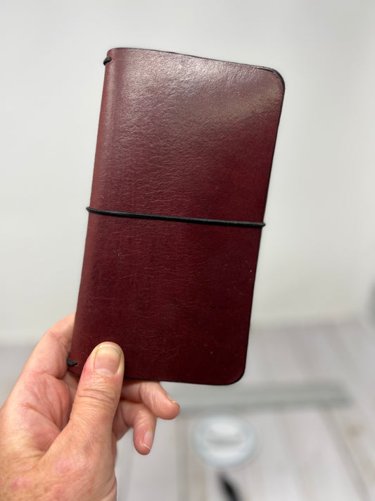 Personal LeatherTraveler’s Notebook, Redwood Harness, 7” x 8" (open flat) Inserts NOT included.