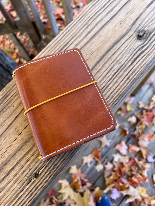 The mini Composition Wallist: Leather Card Wallet and notebooks, 2 Mini Composition books included