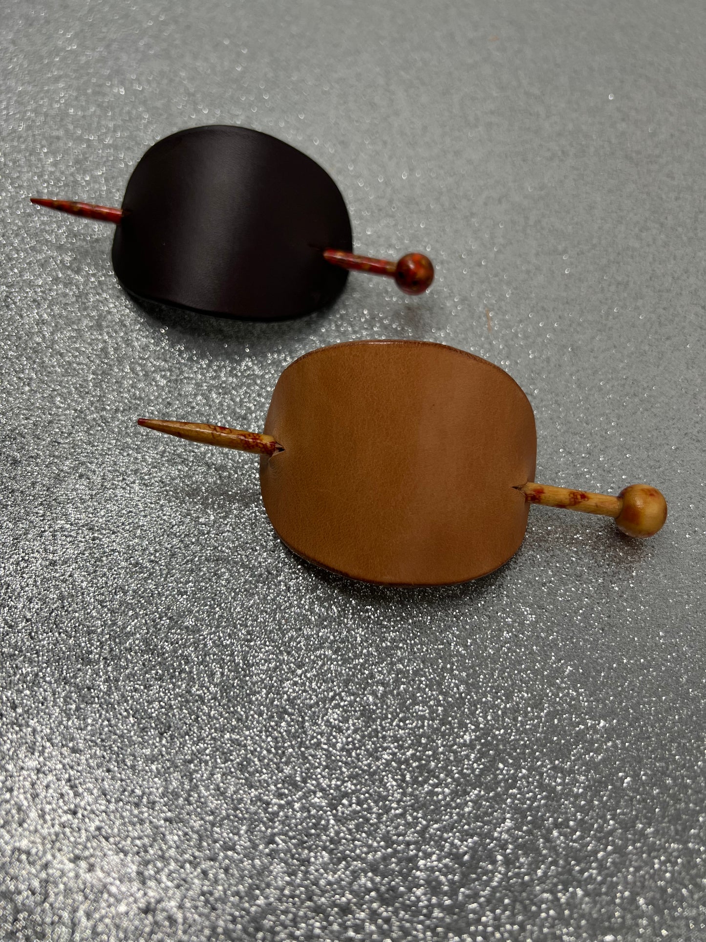 Leather Hair Pin, “Pamela” Hair Pin, Hair Accessory, Boho Style