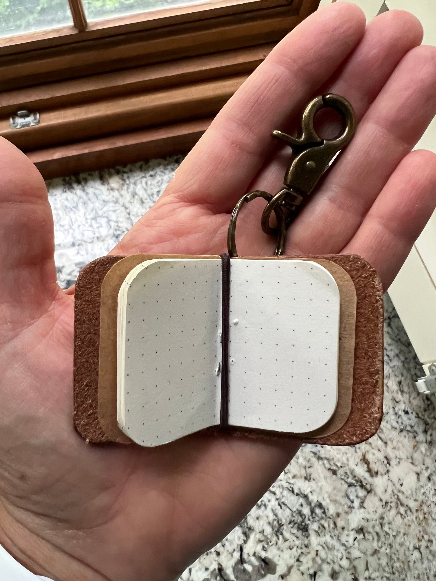 TINY TN Backpack Tag/ Keychain Full Grain Leather