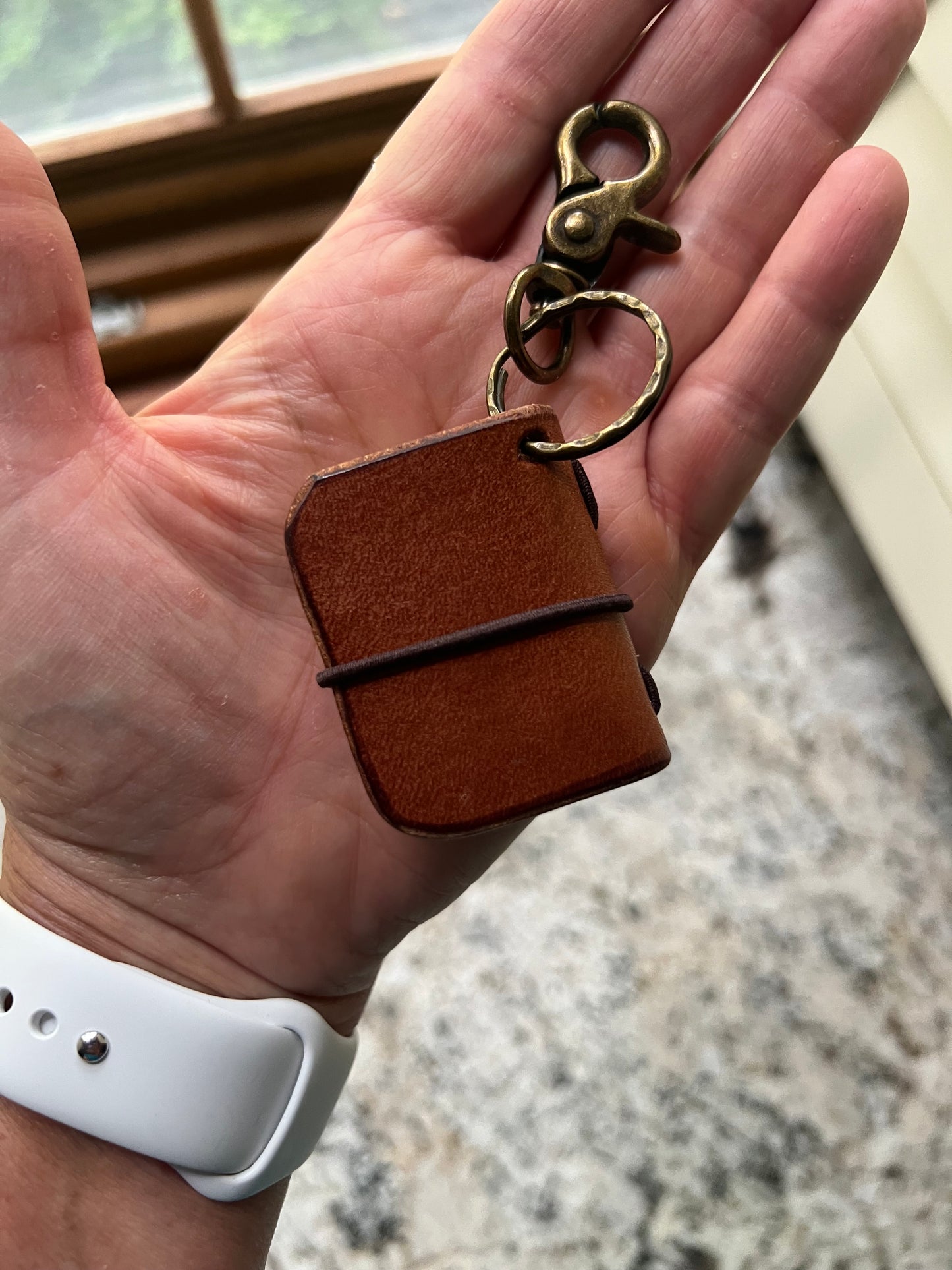 TINY TN Backpack Tag/ Keychain Full Grain Leather