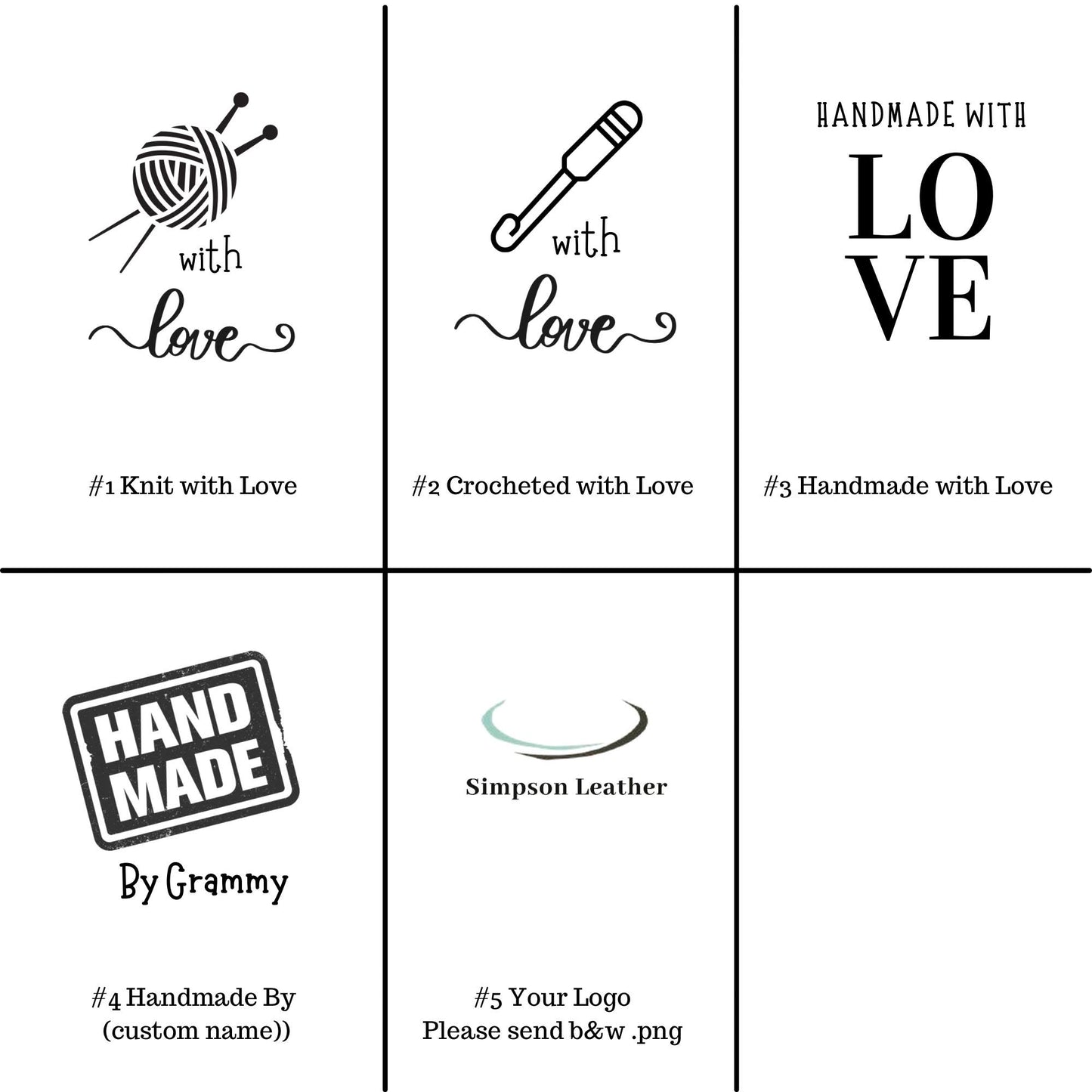Custom Real Leather Labels,  Maker Tags for Crochet, Knits, Creator, DIY, Handmade Labels, Sew In Tags