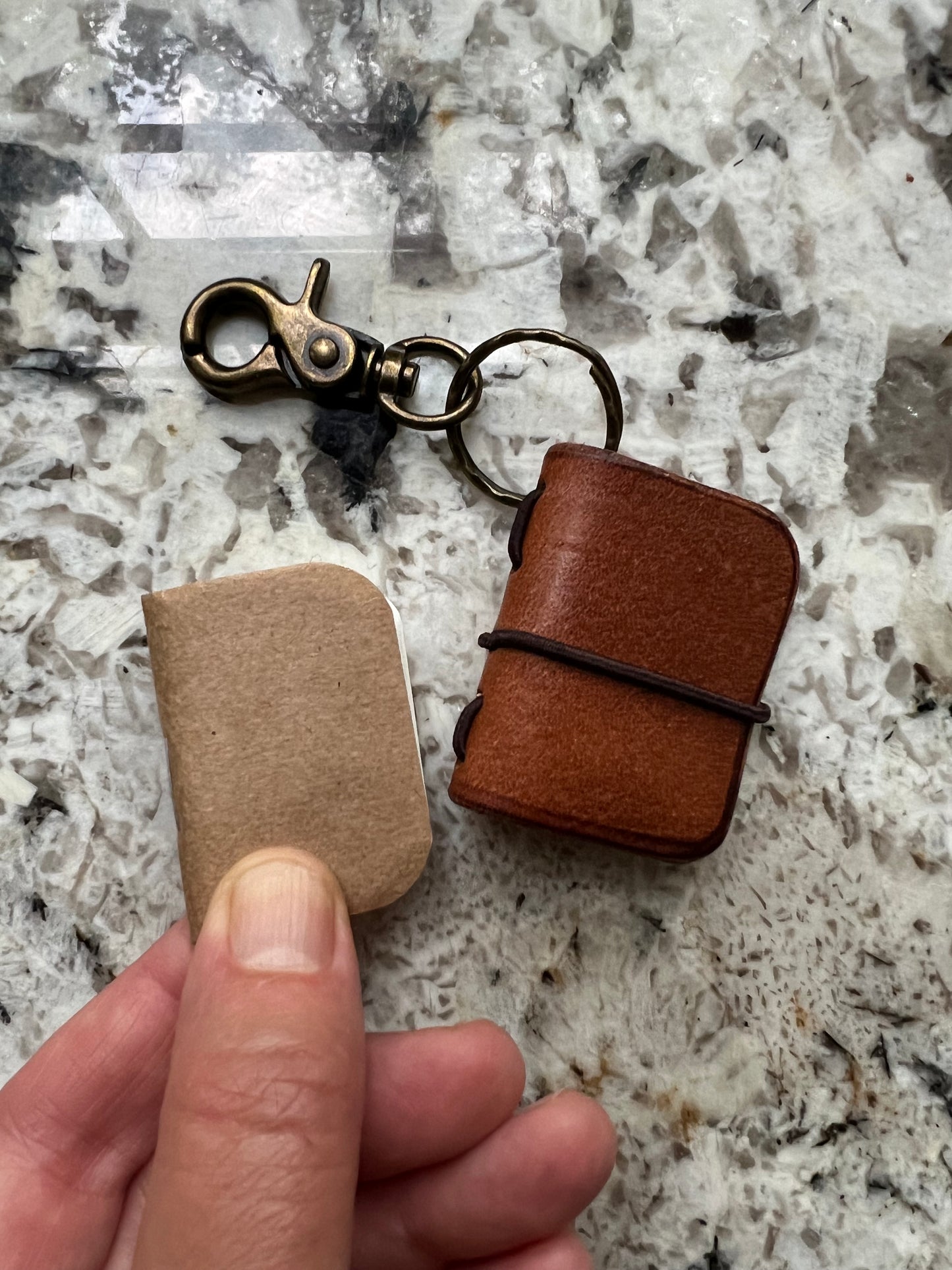 TINY TN Backpack Tag/ Keychain Full Grain Leather