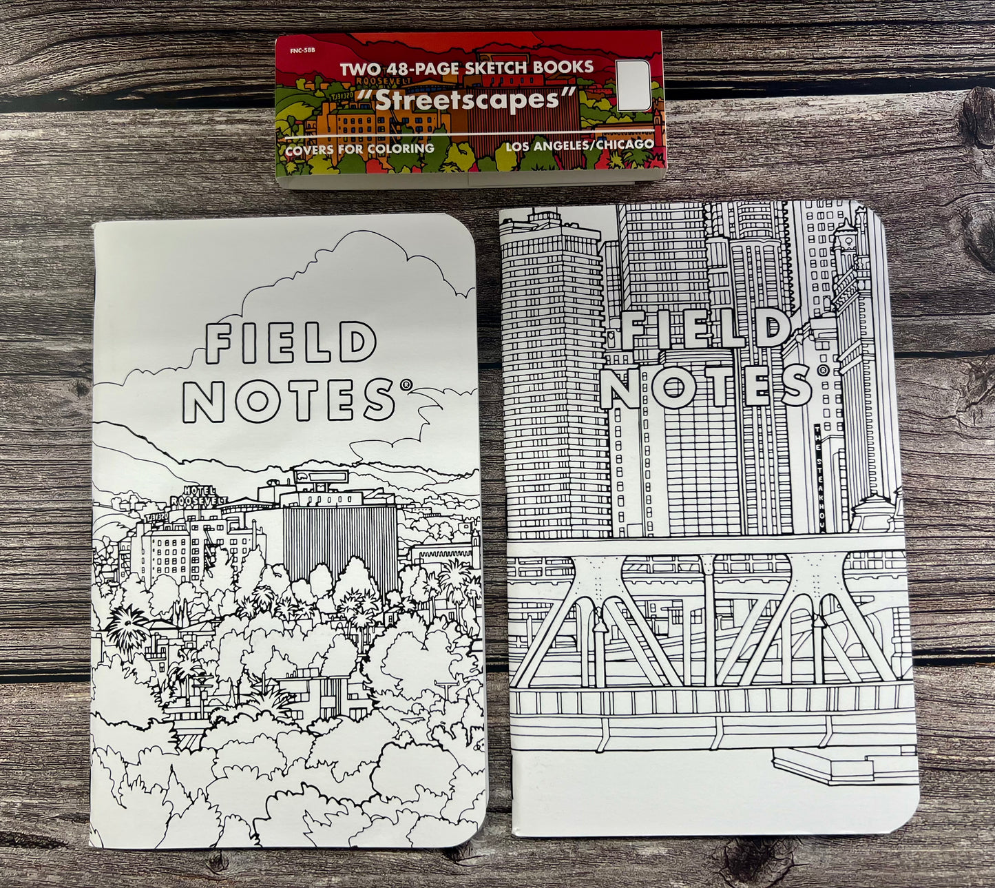 Field Notes: Streetscapes Sketchbooks (Los Angeles/Chicago edition), 2 Pack