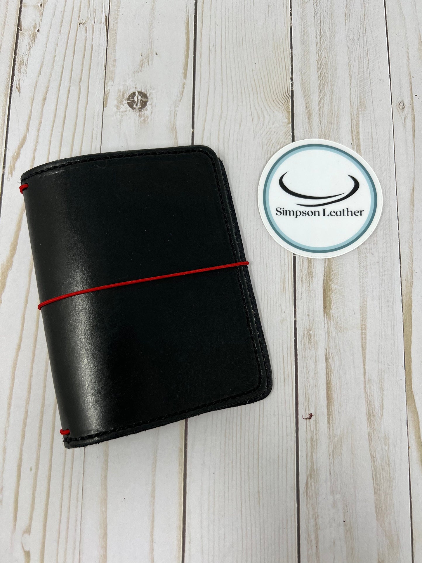 Pocket Plus Leather Traveler's Notebook, Ebony Harness,  for 3.5" x 5.5" inserts (not included)
