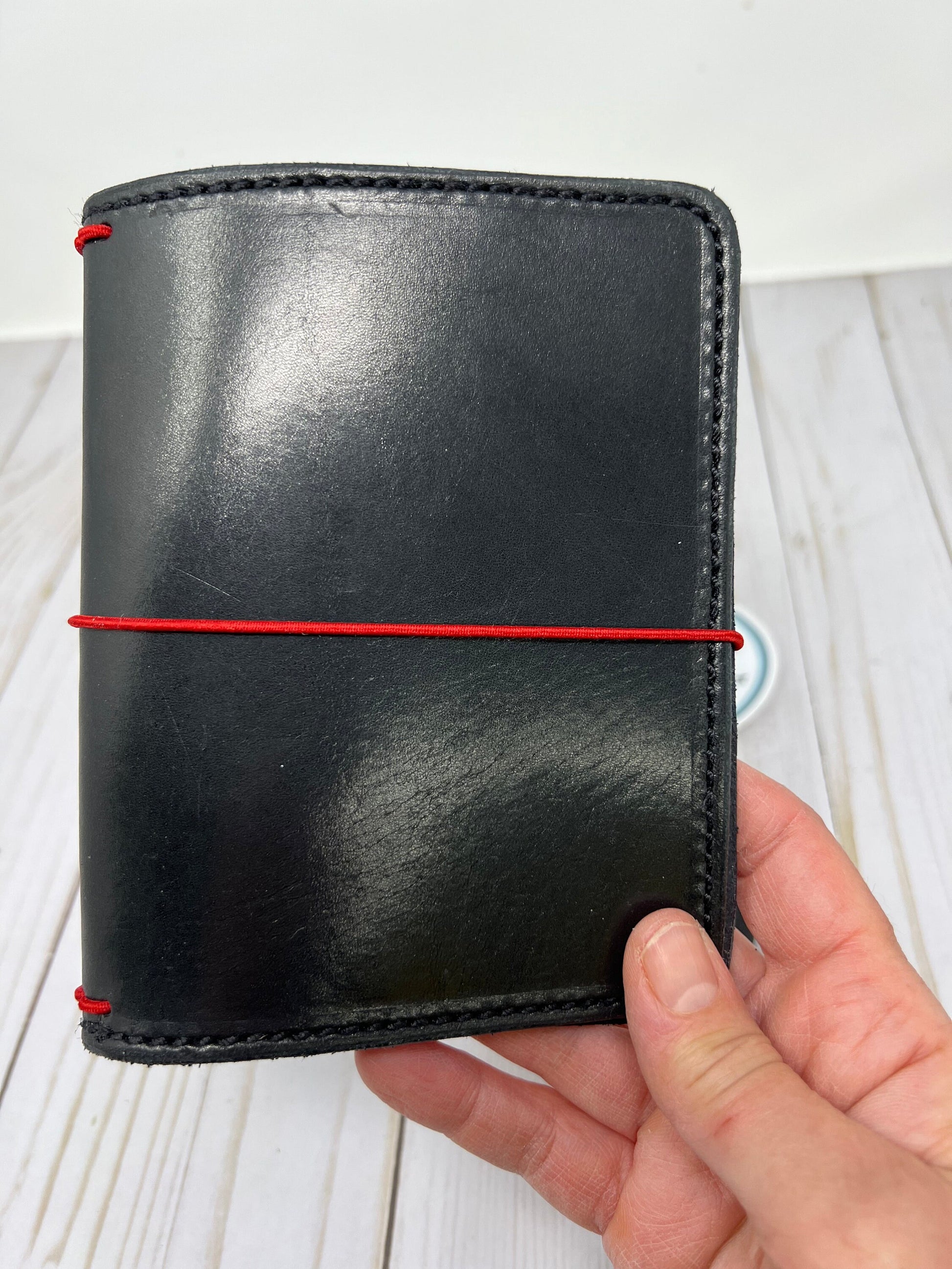 Pocket Plus Leather Traveler's Notebook, Ebony Harness,  for 3.5" x 5.5" inserts (not included)