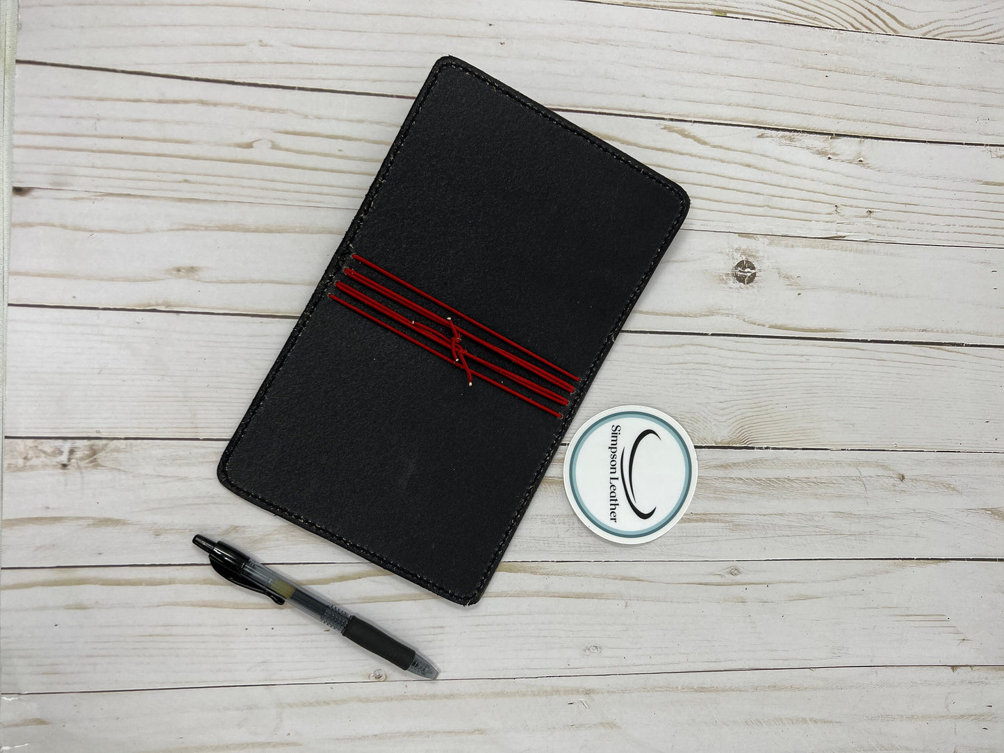Pocket Plus Leather Traveler's Notebook, Ebony Harness,  for 3.5" x 5.5" inserts (not included)