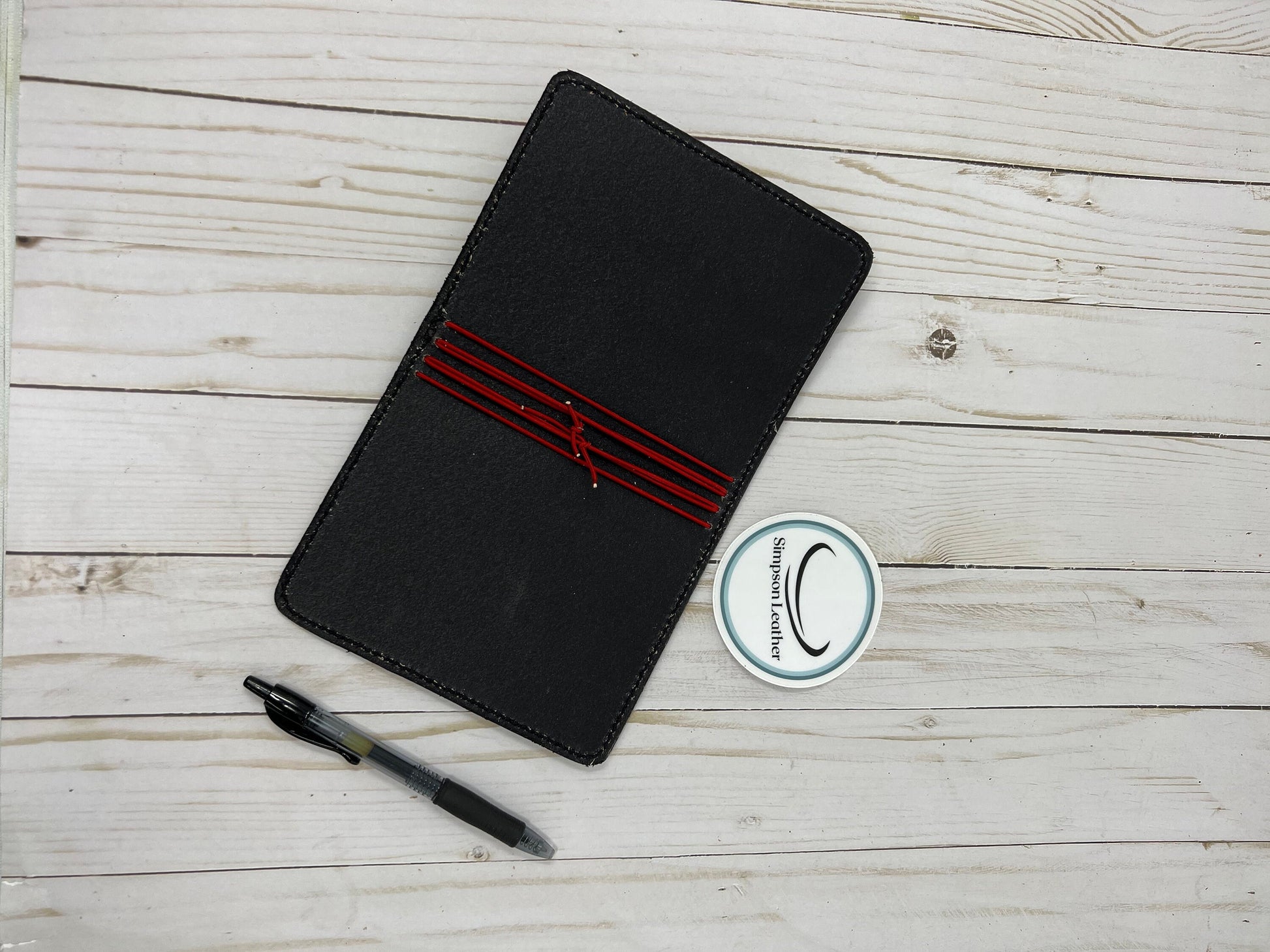 Pocket Plus Leather Traveler's Notebook, Ebony Harness,  for 3.5" x 5.5" inserts (not included)