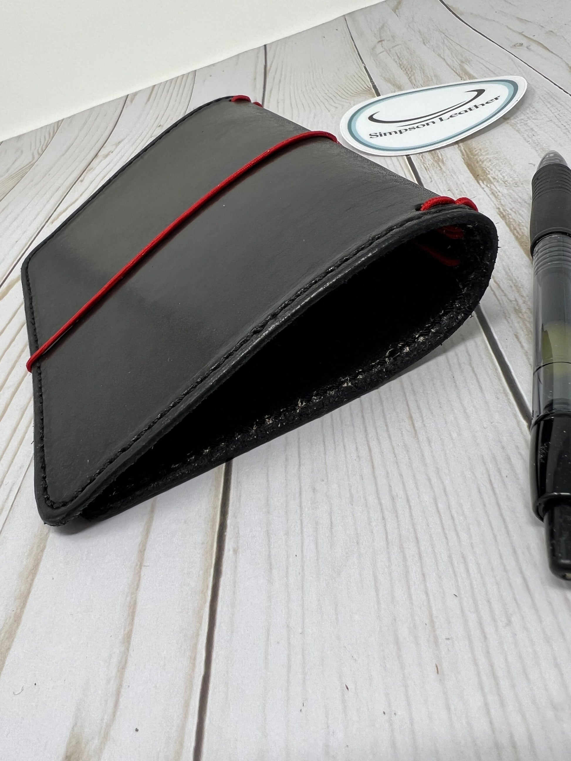 Pocket Plus Leather Traveler's Notebook, Ebony Harness,  for 3.5" x 5.5" inserts (not included)