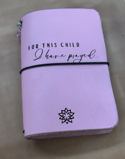 Mother's Prayer Journal | COMPLETE TN System with 3 ruled inserts and personalized names engraved | Pocket TN Full Grain Leather