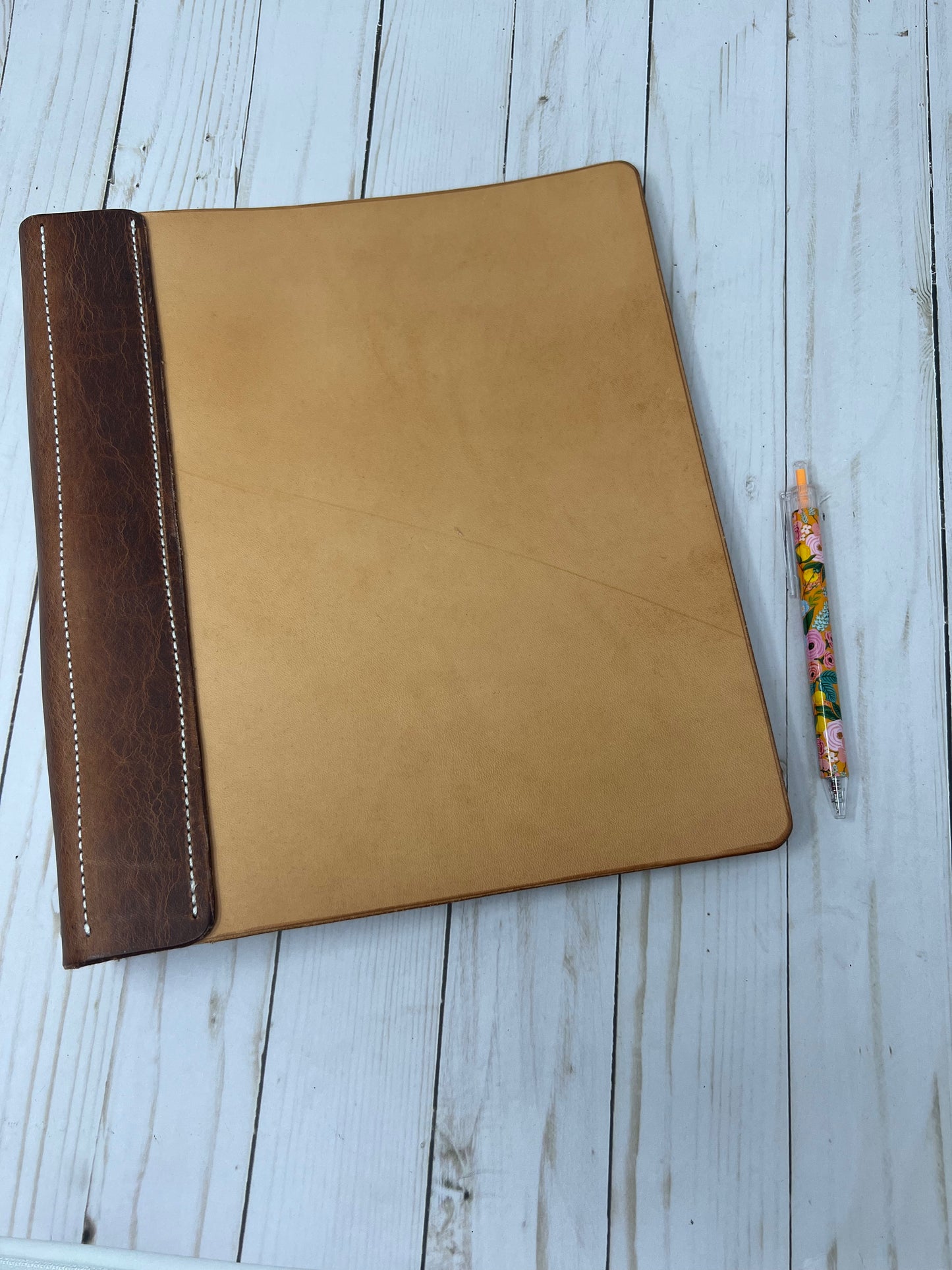 Full grain Leather 1” binder, 3 ring binder, BIG