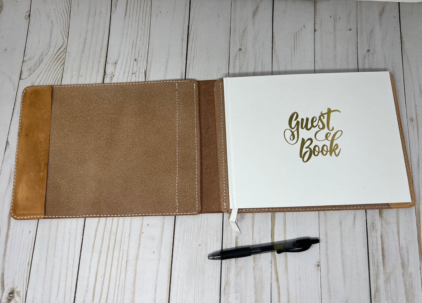 Leather GuestBook, BIG, Wedding Guest b