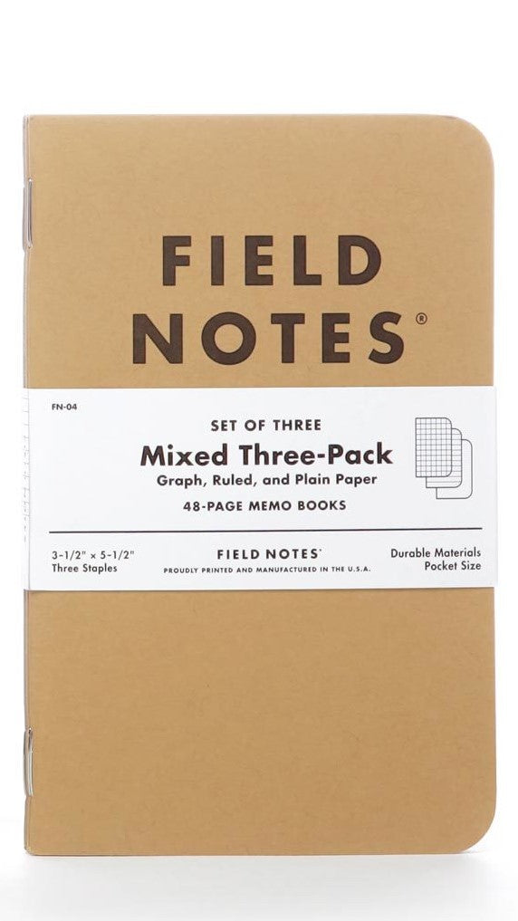 Field Notes: Original Kraft 3-Pack (Varieties offered) – Simpson Leather