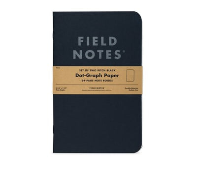 Field Notes: Pitch Black Note Book, 2 Pack