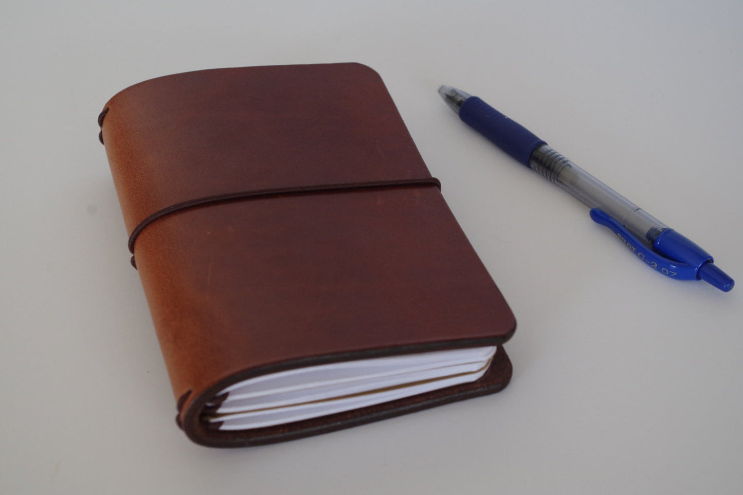 Pocket TN, Full Grain Leather Notebook, Leather Journal, A *Pick your finish* item, Pocket Cover, Traveler's Notebook