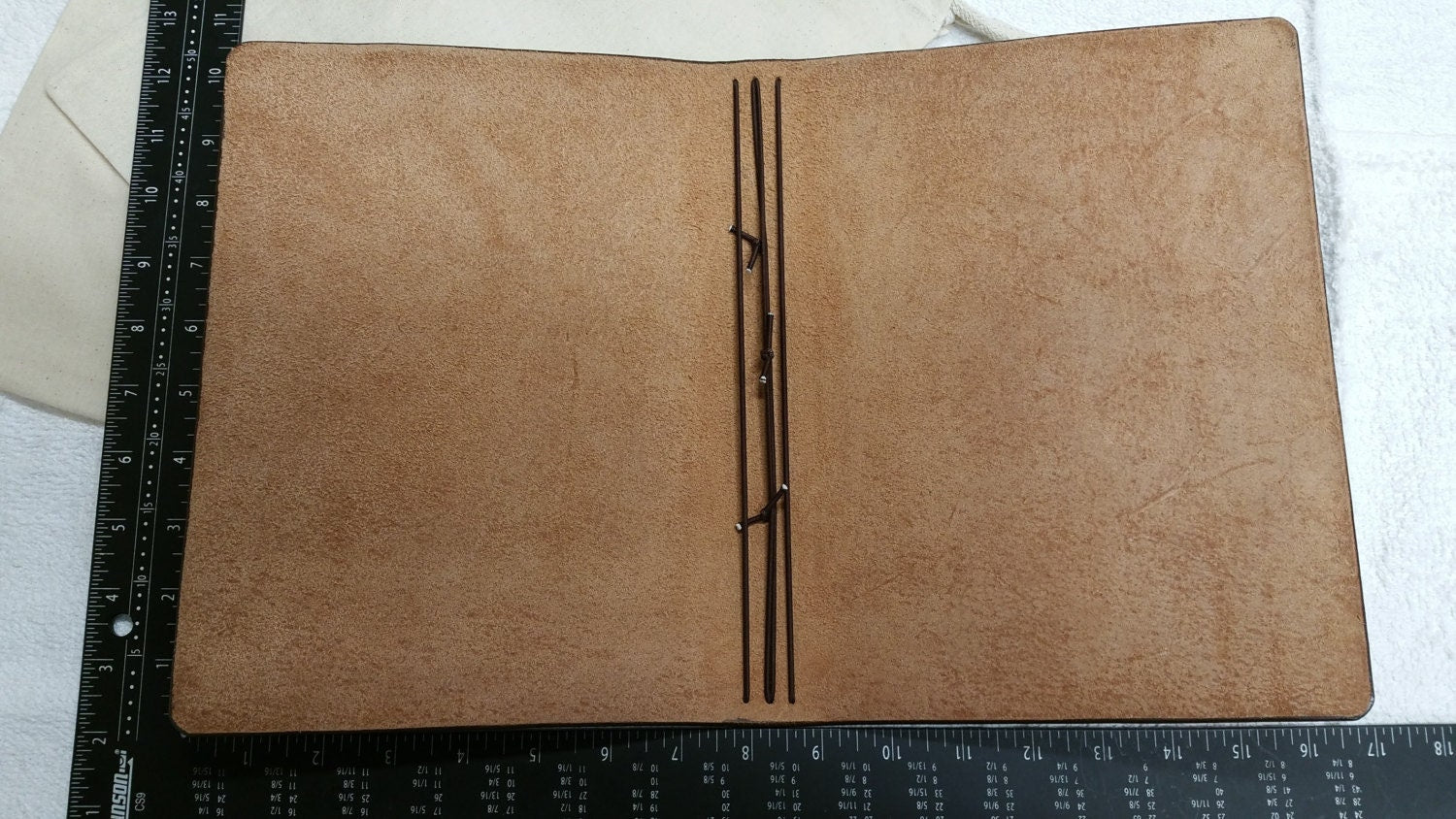 BIG Natural Tan Composition Cover | Full Grain Leather Journal | Fits 7.5" x 9.5" Inserts