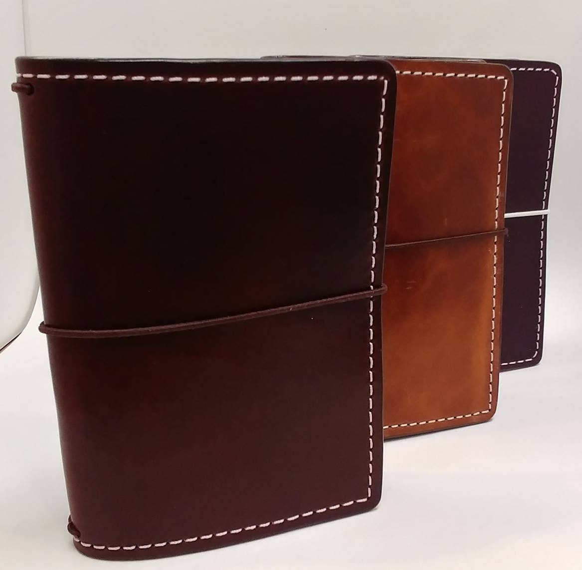 Stitched | Pocket Size Full Grain Leather Traveler's Notebook | *Pick your Leather Finish* | Leather Journal Cover