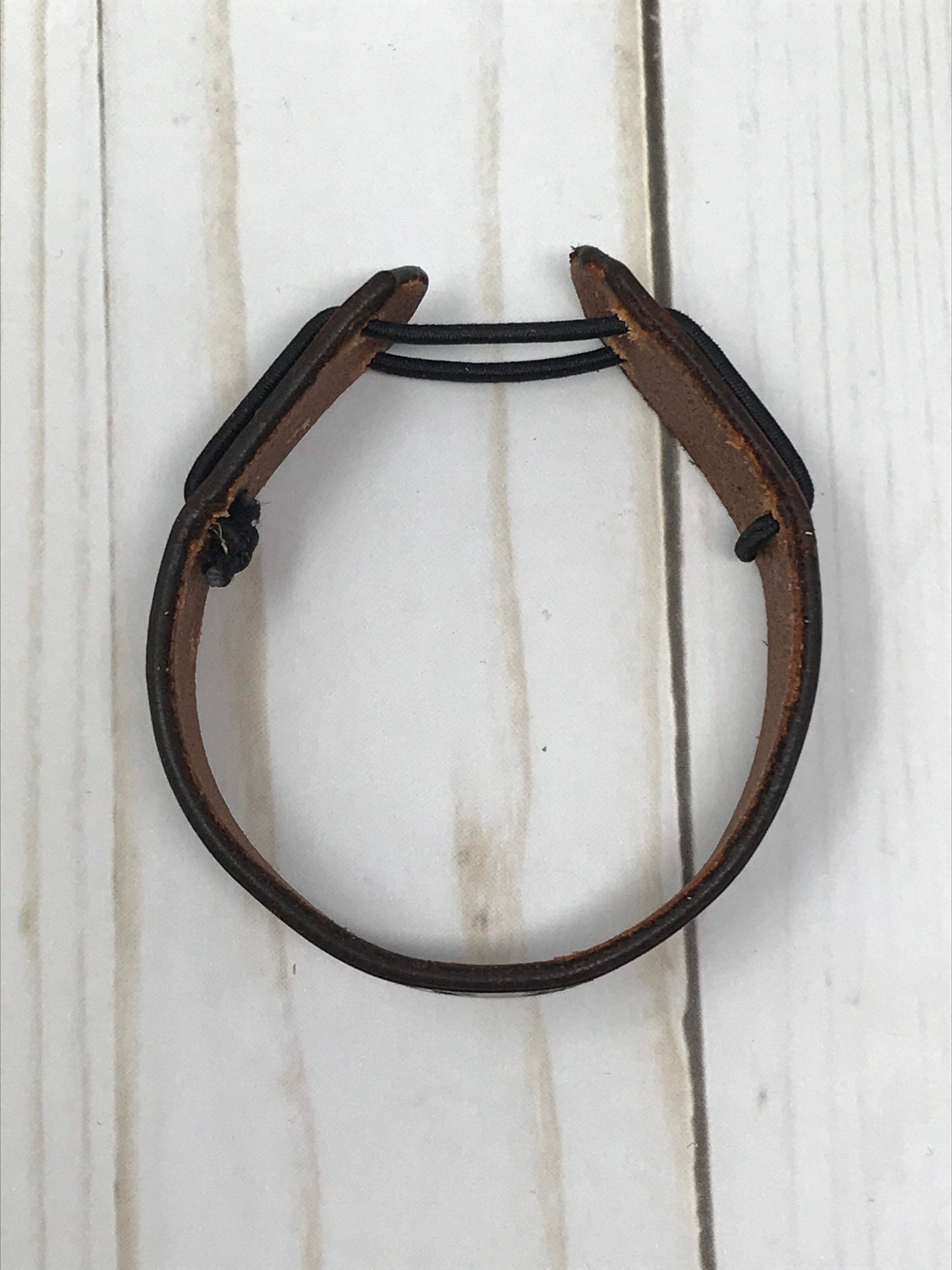 We the People | Leather Bracelet (.75&quot; wide) | Full Grain Leather Bracelet w Elastic Closure