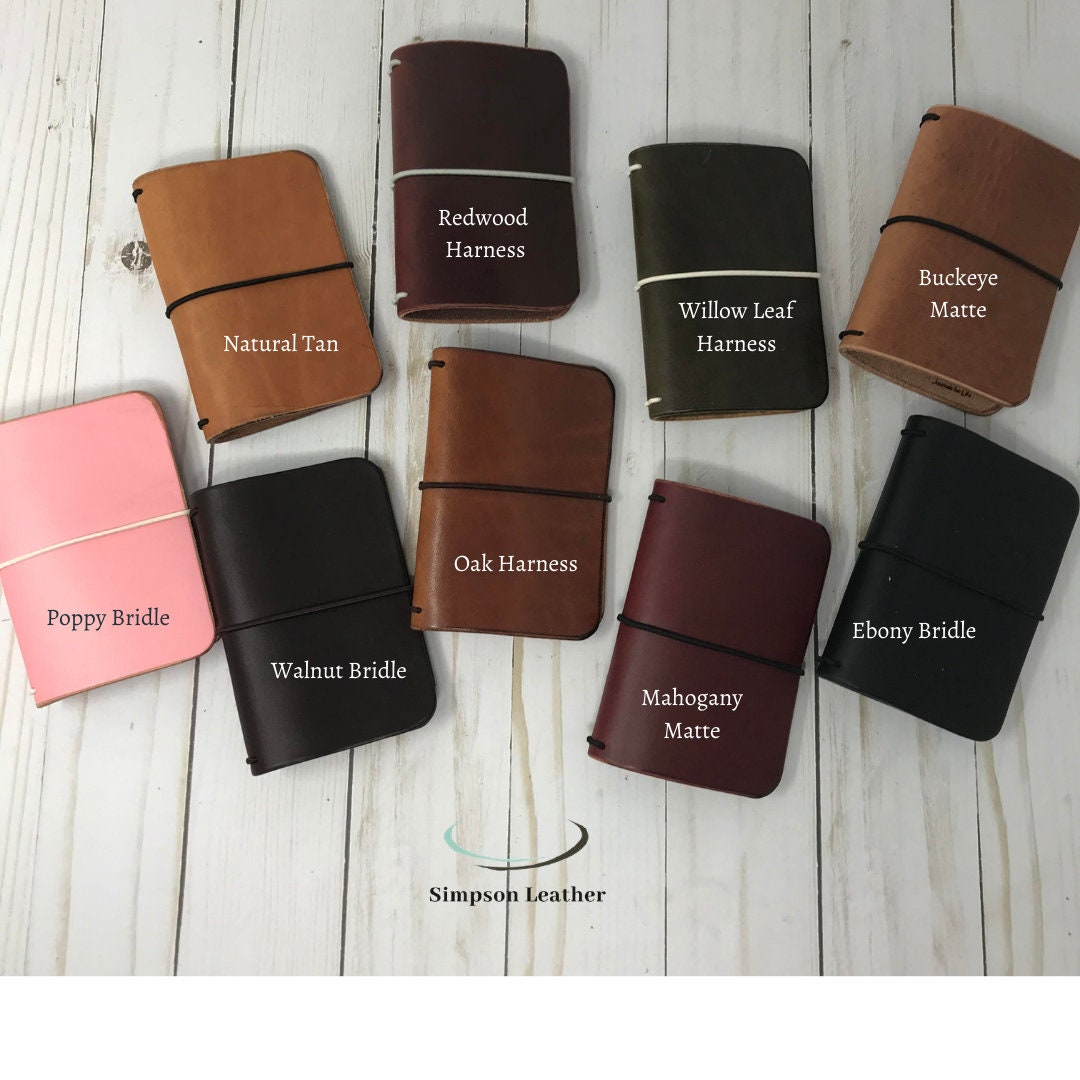 Stitched | Pocket Size Full Grain Leather Traveler's Notebook | *Pick your Leather Finish* | Leather Journal Cover