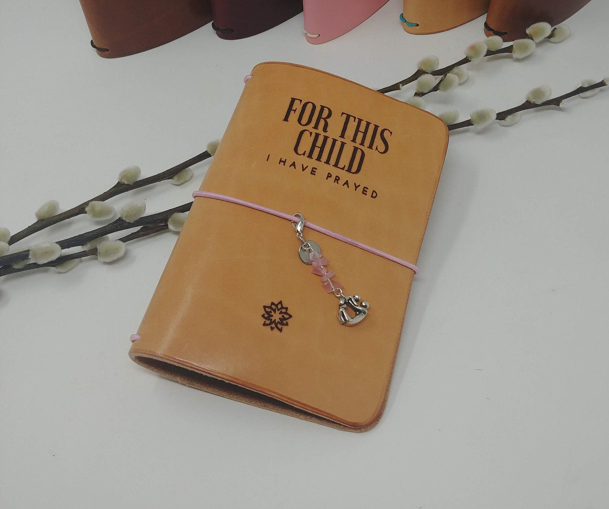 Mother's Prayer Book | Personalized Leather Journal Gift Pack | Pocket Journal INCLUDES 3 INSERTS and Embellishments