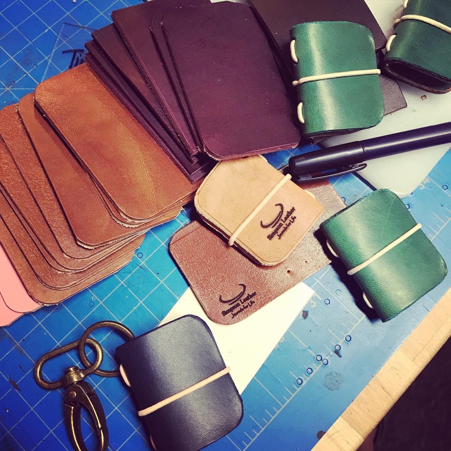 TINY TN Backpack Tag/ Keychain Full Grain Leather