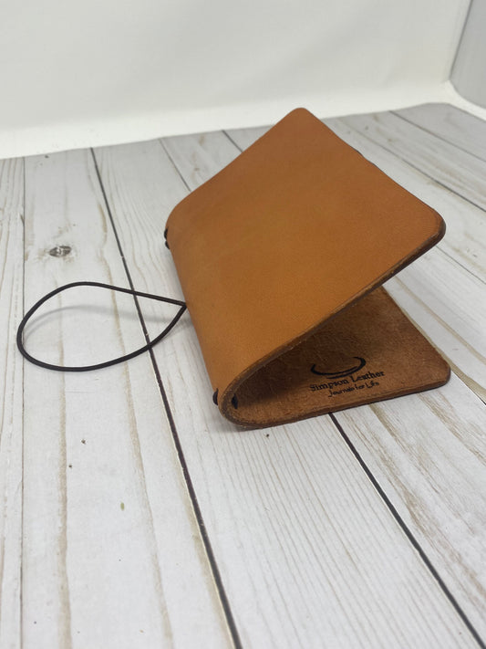 Ready to Ship, Pocket TN, Natural Tan, Full Grain Vegetable Tanned, Leather Journal, Traveler's Notebook