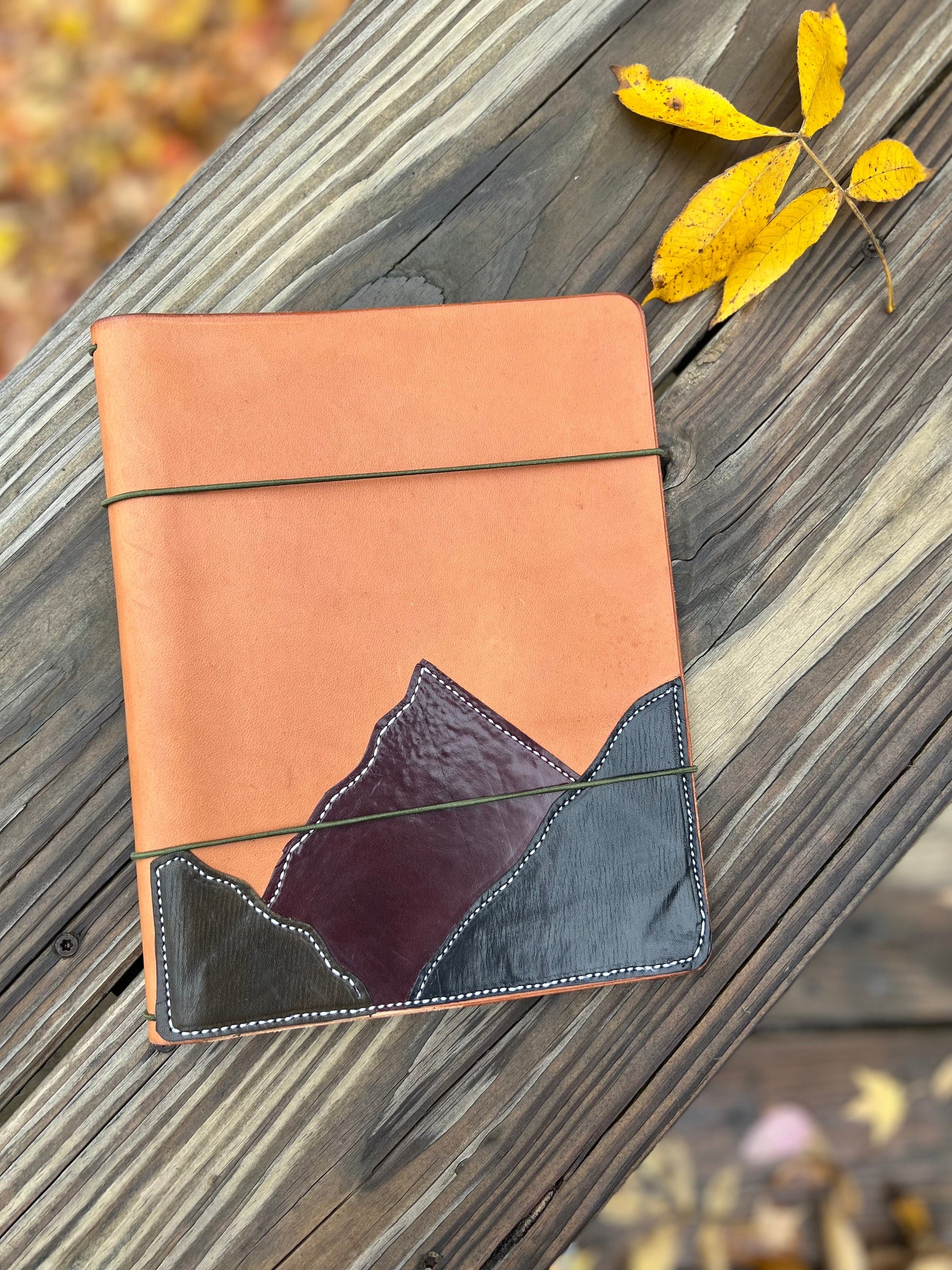 Mountain Traveler’s Notebook, Composition Leather Notebook Cover, Full ...