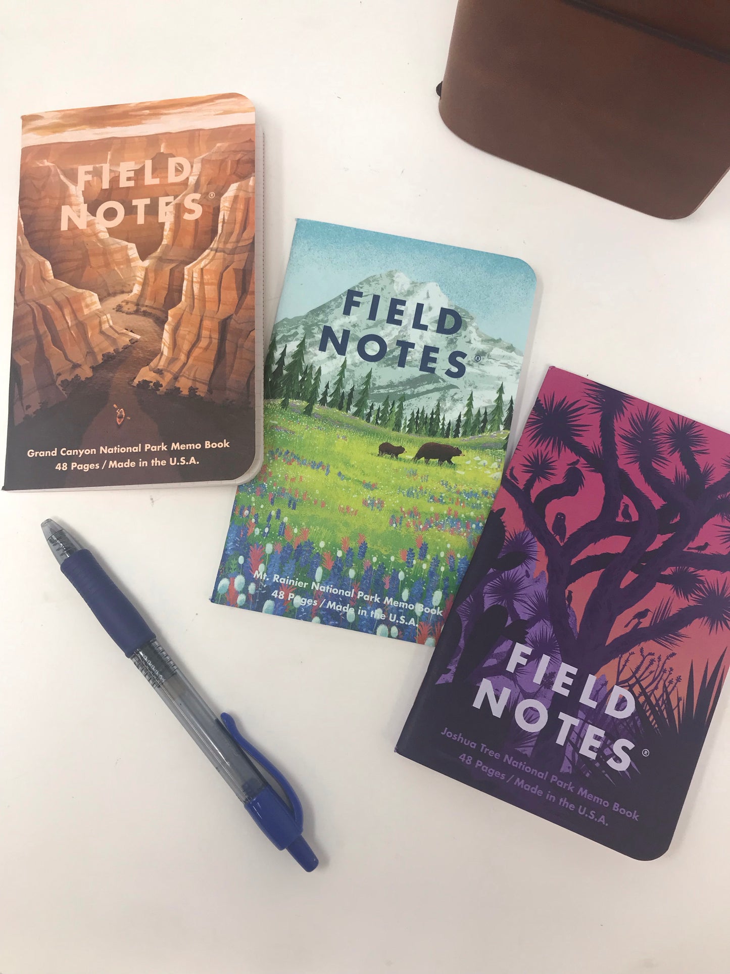 Field Notes: National Parks, Series B- Grand Canyon, Joshua Tree, Mount Rainier