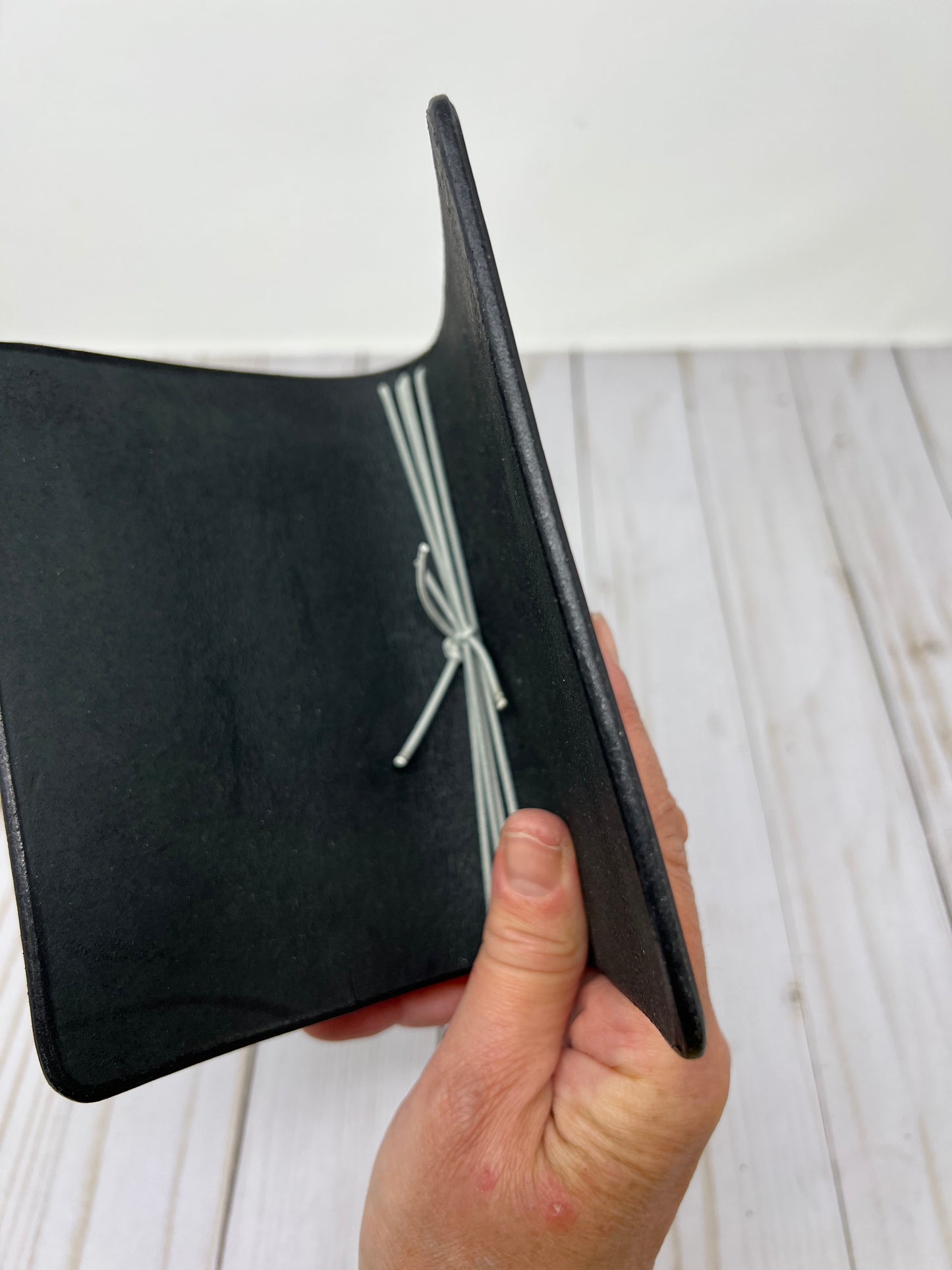 Pocket Leather Traveler’s Notebook, Ebony Bridle,  for 3.5” x 5.5” inserts (not included)