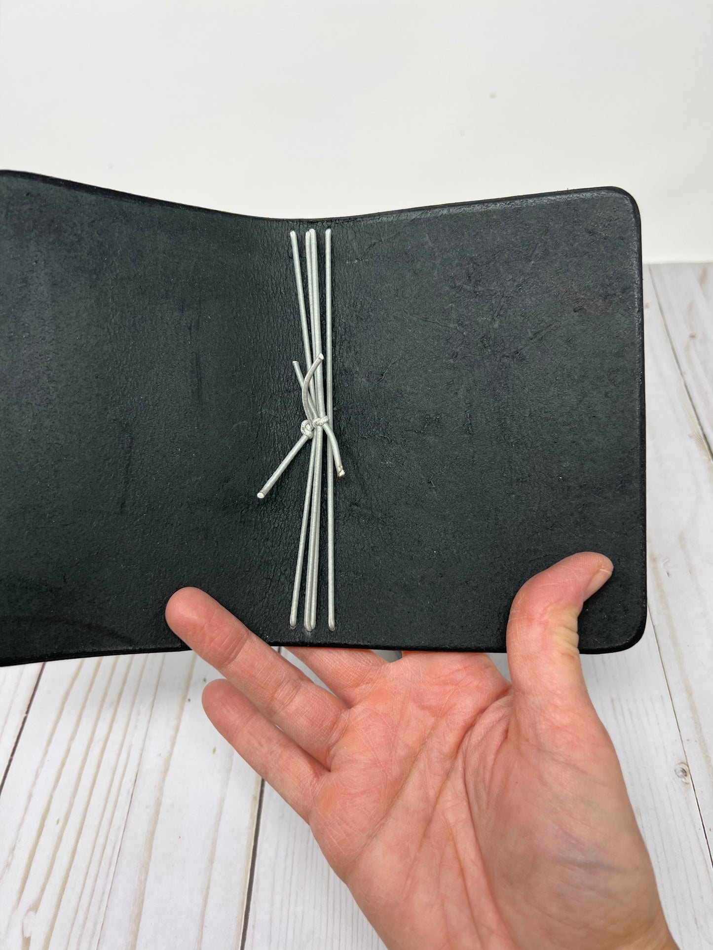 Pocket Leather Traveler’s Notebook, Ebony Bridle,  for 3.5” x 5.5” inserts (not included)