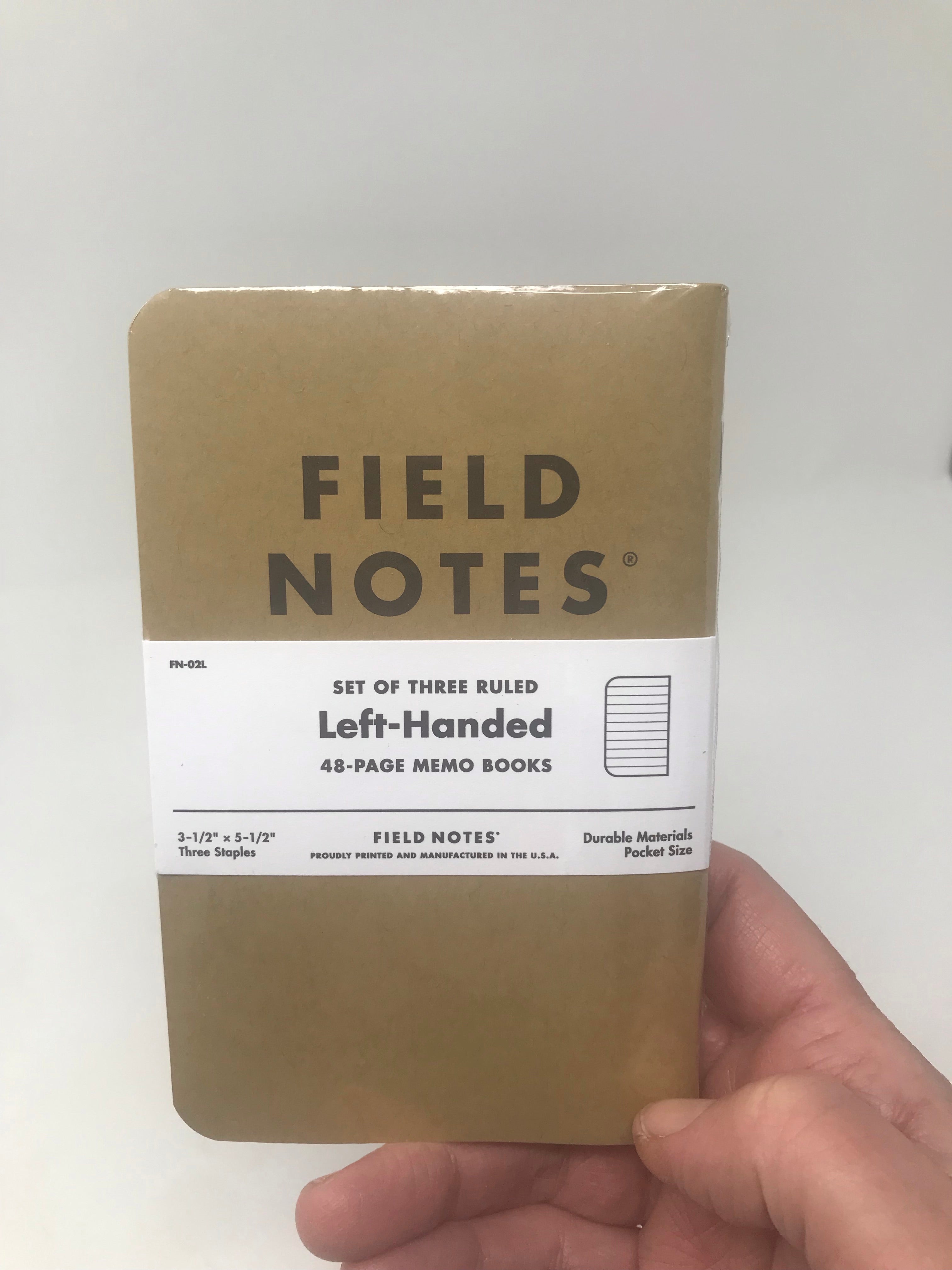 Field Notes: Left-Handed Notebooks, set of 3 – Simpson Leather